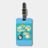 おいしい朝食パンケーキエッグコーヒー ラゲッジタグ (正面縦)