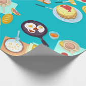 おいしい朝食パンケーキエッグコーヒー ラッピングペーパー