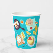 おいしい朝食パンケーキエッグコーヒー 紙コップ (正面)