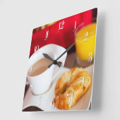 おいしい朝食 スクエア壁時計 (傾斜)