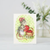 おいしい果実-かわいいマウスの芸術の郵便はがき ポストカード (スタンド正面)