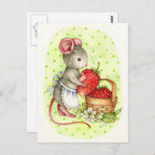 おいしい果実-かわいいマウスの芸術の郵便はがき ポストカード (正面/裏面)