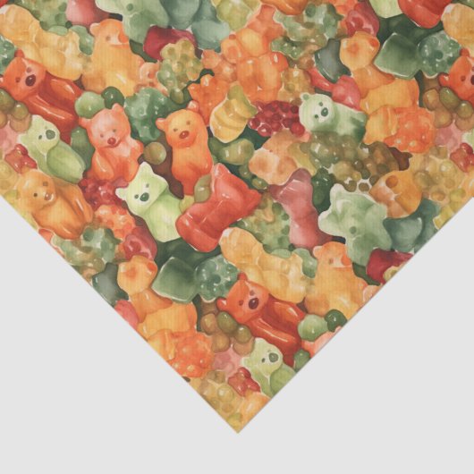 おいしい水の色グミベア模様 薄葉紙 (詳細)