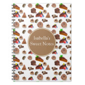 おいしい水彩チョコレートデザート名 ノートブック (正面)