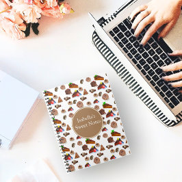 おいしい水彩チョコレートデザート名 ノートブック