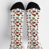 おいしい水彩チョコレートデザート ソックス (上部)