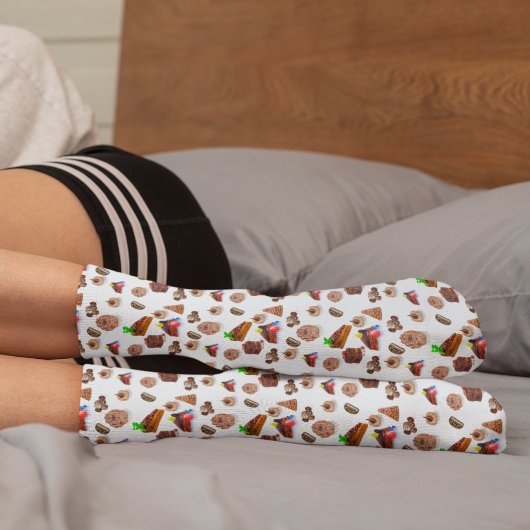 おいしい水彩チョコレートデザート ソックス