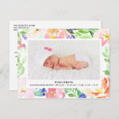 おいしい水彩フローラフレーム誕生のお知らせ 案内ポストカード (正面/裏面)