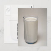 おいしい牛乳グラス ポストカード (正面/裏面)