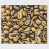 おいしい素朴な金ゴールドコーヒー豆 ラッピングペーパー (フラット)