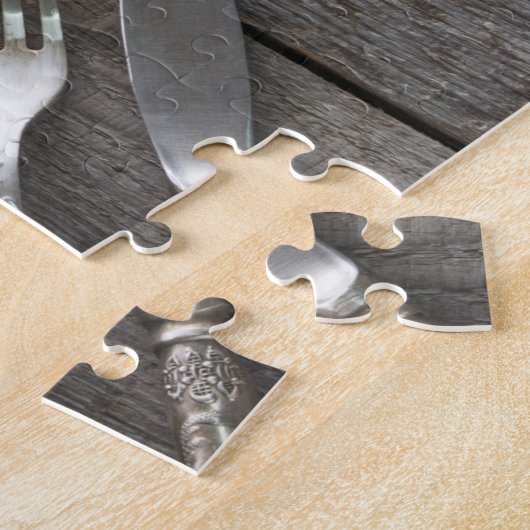 おいしい素朴朝食クレープリンゴハニーフード ジグソーパズル (側面)