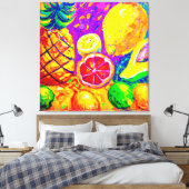 おいしい絵画果物買今 キャンバスプリント (インサイチュ (寝室))