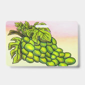 おいしい絵画緑のブドウ栽培ワイン バッジ (裏面)