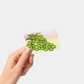 おいしい絵画緑のブドウ栽培ワイン バッジ (手持ち)