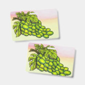 おいしい絵画緑のブドウ栽培ワイン バッジ (表裏)