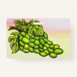 おいしい絵画緑のブドウ栽培ワイン バッジ