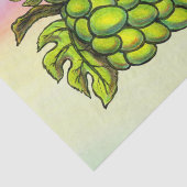 おいしい絵画緑のブドウ栽培ワイン 薄葉紙 (詳細)