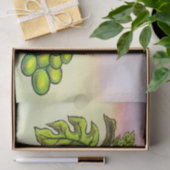 おいしい絵画緑のブドウ栽培ワイン 薄葉紙 (ギフト)