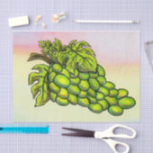 おいしい絵画緑のブドウ栽培ワイン 薄葉紙 (クラフト)