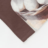 おいしい美しいデザートとパスターをスケッチした食べ物 フリースブランケット (角)