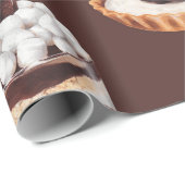 おいしい美しいデザートとパスターをスケッチした食べ物 ラッピングペーパー (ロールコーナー)