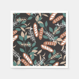 おいしい自家製バゲットブレッドパターン スタンダードカクテルナプキン