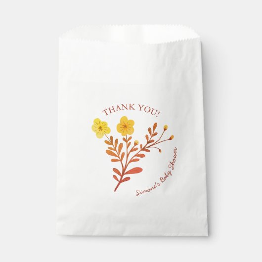 おいしい花模様エレガントサンキューベイビーシャワー フェイバーバッグ (正面)