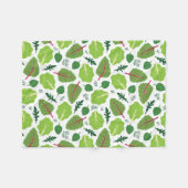 おいしい葉 フリースブランケット (正面(横))