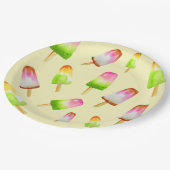 おいしい虹のポピクルパーティー ペーパープレート (アングル)