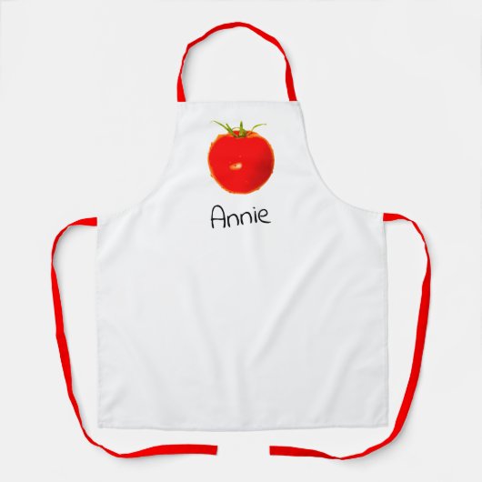 おいしい赤いトマト4アニーオールオーバープリントエプロン エプロン (正面)