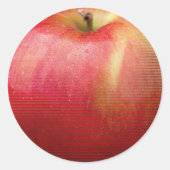 おいしい赤りんご ラウンドシール (正面)