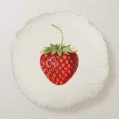 おいしい赤イチゴ(by Louis C.C. Krieger) ラウンドクッション (裏面)