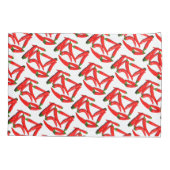 おいしい赤ホットスパイシー唐辛子パターン 枕カバー (裏面)