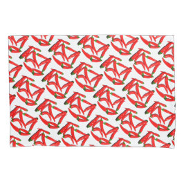 おいしい赤ホットスパイシー唐辛子パターン 枕カバー