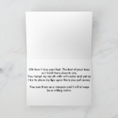 おいしい足 カード (内部)