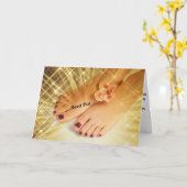 おいしい足 カード (黄色い花)