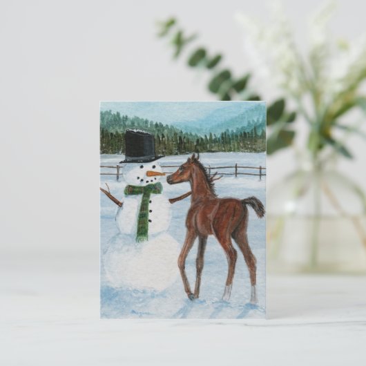 おいしい雪だるまフォールのクリスマスポストカード シーズンポストカード (スタンド正面)