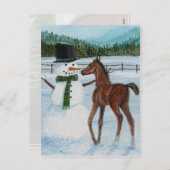 おいしい雪だるまフォールのクリスマスポストカード シーズンポストカード (正面/裏面)