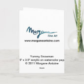 おいしい雪だるまフォールクリスマスカード シーズンカード (裏面)