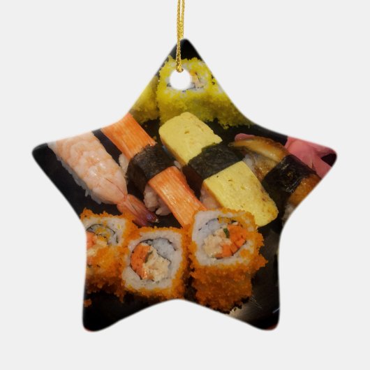 おいしい食べ日本のる寿司 セラミックオーナメント (正面)