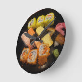 おいしい食べ日本のる寿司 ラウンド壁時計 (傾斜)