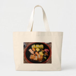 おいしい食べ日本のる寿司 ラージトートバッグ