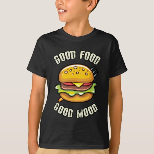 おいしい食べ物おいしい気分の子供シャツ Tシャツ (正面)