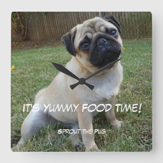 おいしい食べ物タイム スクエア壁時計 (正面)