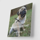 おいしい食べ物タイム スクエア壁時計 (傾斜)