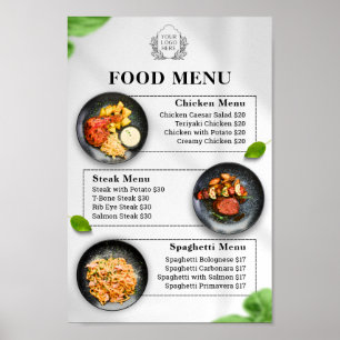 おいしい食べ物メニュー レストランメニューデザイン ポスター