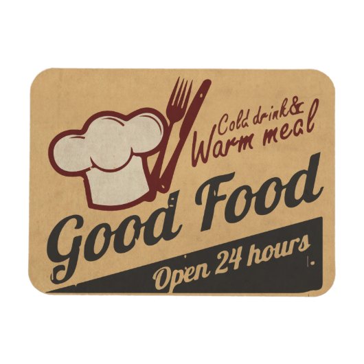 おいしい食べ物 マグネット (横)