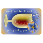 おいしい食べ物、良いカスタマイズ友達 マグネット (横)