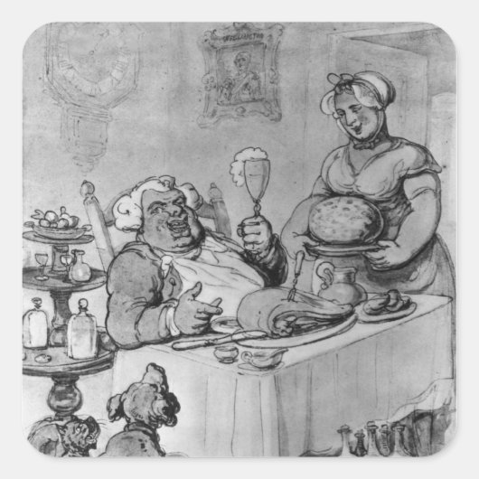 おいしい食事。 スクエアシール (正面)