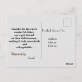 おいしい食事 ポストカード (裏面)